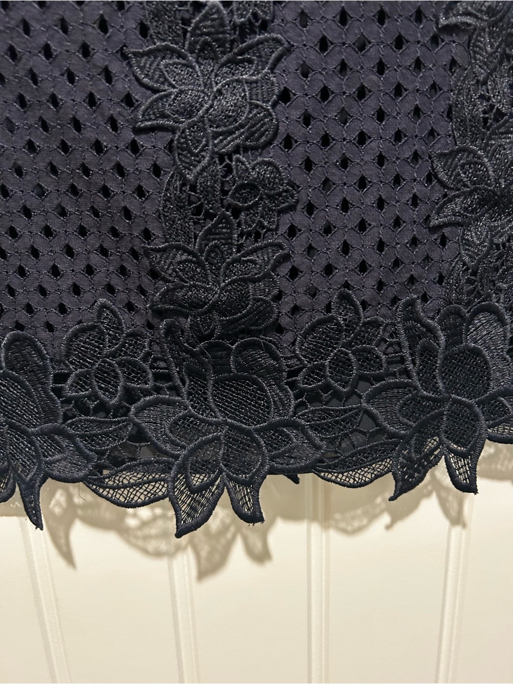 Ann Taylor Navy Floral Lace Sleeveless Camisole and Matching Skirt - Picture 3 of 3